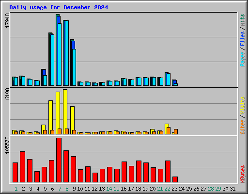 Daily usage for December 2024