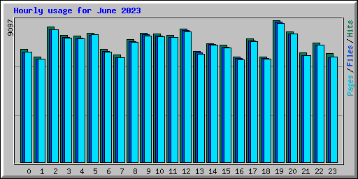 Hourly usage for June 2023