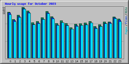 Hourly usage for October 2023