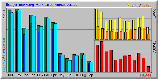 Usage summary for internovaspa.it