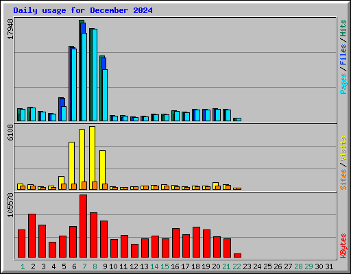 Daily usage for December 2024