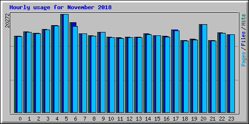 Hourly usage for November 2018