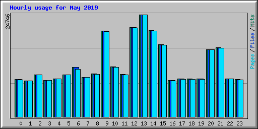 Hourly usage for May 2019