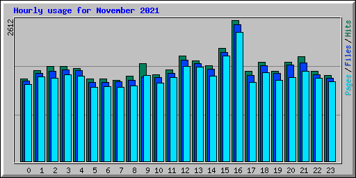 Hourly usage for November 2021