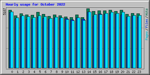 Hourly usage for October 2022